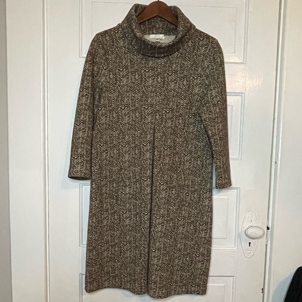 Tyler Boe Brown & White Dress w/ Pockets